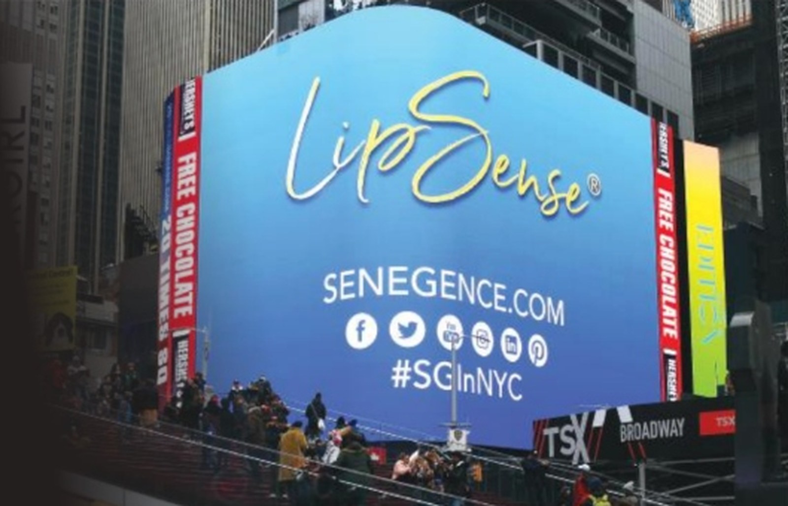 SeneGence LipSense Times Square billboard